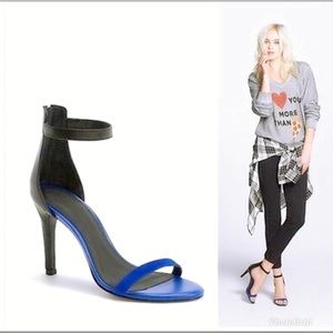 Joie Abbott Colorblock zipper sandals stilettos